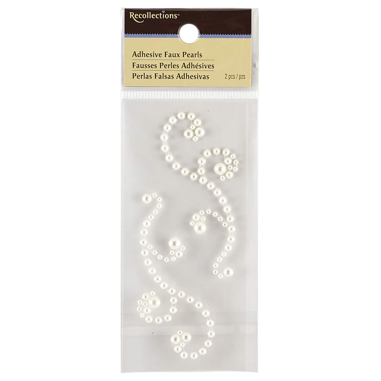 12 Packs: 2 ct. (24 total) Adhesive Pearl Flourishes by Recollections™